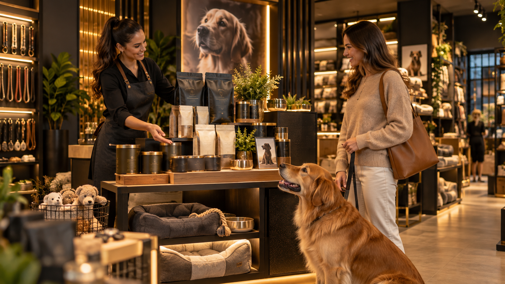 Ativação de produto em uma loja pet